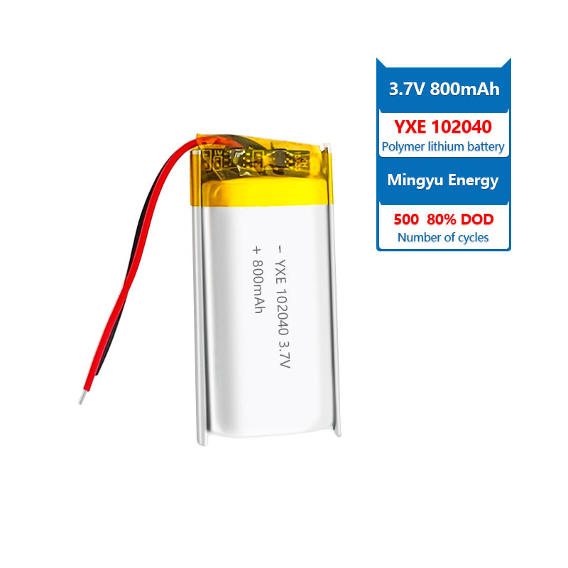 3.7 V Li-ion Battery 102040-800mah